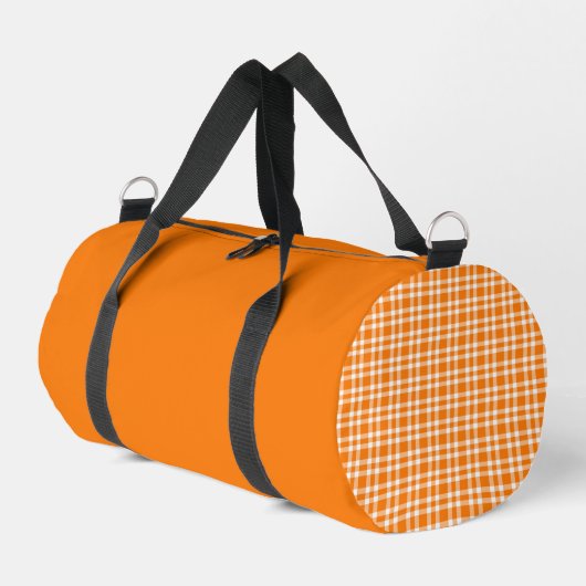 Oranje Witte Ruitpatroon Klein Plunjezak (Linkerhoek)