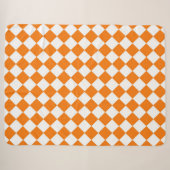 Oranje Witte Ruitpatroon Sherpa Deken (Voorkant (horizontaal))