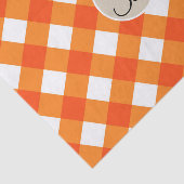 Oranje Witte Rustieke Landelijke Herfst Monogram B Tissuepapier (Detail)