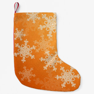 Oranje Witte Sneeuwvlokken Minimalistische Kerst Kleine Kerstsok