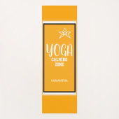 Oranje Witte Ster Naam Yogamat (Voorkant)