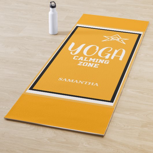 Oranje Witte Ster Naam Yogamat (In situ)