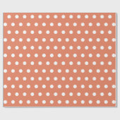 ORANJE WITTE STIP Aangepaste STIJLVOOLD EENVOUDIG Cadeaupapier (Vlak)