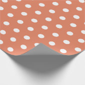 ORANJE WITTE STIP Aangepaste STIJLVOOLD EENVOUDIG Cadeaupapier (Hoek)