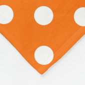 Oranje witte stippen ontwerp fleece deken (Hoek)