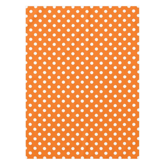 Oranje witte stippen ontwerp tafelkleed (Voorkant)