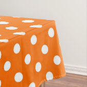Oranje witte stippen ontwerp tafelkleed (Voorbeeld)