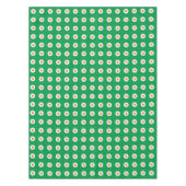 Oranje/witte Stippen op groen Tafelkleed (Voorkant)