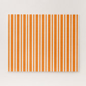 Oranje Witte Strepen Patroon Legpuzzel (Horizontaal)