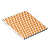 Oranje Witte Strepen Patroon Notitieblok (Schuin)