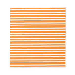Oranje Witte Strepen Patroon Notitieblok