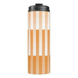 Oranje Witte Strepen Patroon Thermosbeker