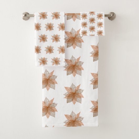 ORANJE WITTE STROOM MET BEDROOM TOWEL SET BAD HANDDOEK (Insitu)