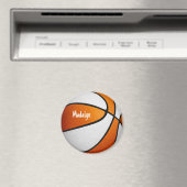 oranje witte team kleuren basketbal magneet (Insitu (Vaatwasser))