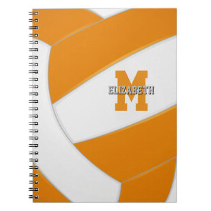 oranje witte teamkleuren meisjes jongens volleybal notitieboek