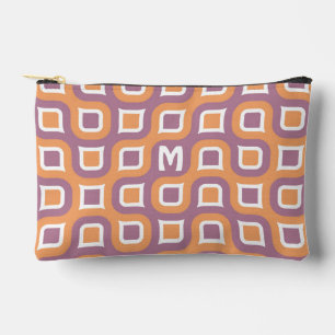 Oranje Witte viool Paars Midcentury Kunstpatroon Etui