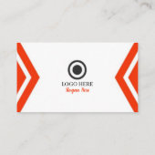 Oranje & witte Visitekaartjes 14 Verpakking van 10 (Achterkant)