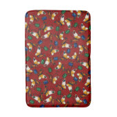 Oranje witte vlinders, Emerald, Sapphire op red Badmat (Voorkant Verticaal)