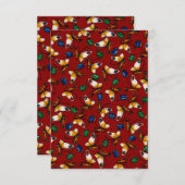 Oranje witte vlinders, Emerald, Sapphire op red Bedankkaart (Voorkant / Achterkant)