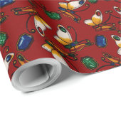 Oranje witte vlinders, Emerald, Sapphire op red Cadeaupapier (Rol Hoek)