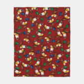 Oranje witte vlinders, Emerald, Sapphire op red Fleece Deken (Voorkant)