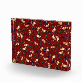 Oranje witte vlinders, Emerald, Sapphire op red Fotoblokken