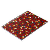 Oranje witte vlinders, Emerald, Sapphire op red Notitieboek (Linkerzijde)