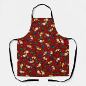 Oranje witte vlinders, Emerald, Sapphire op red Schort (Voorkant)