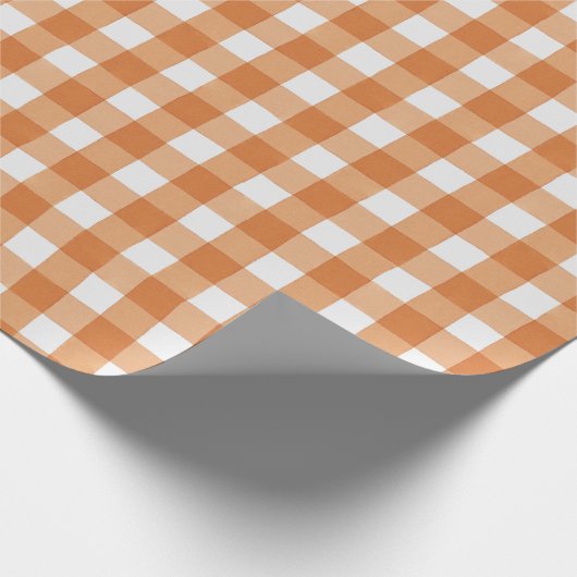 Oranje witte Waterverf Geplakte buffeldoos Cadeaupapier (Hoek)