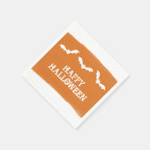 Oranje witte Waterverf vleermuizen Halloween Servetten (Hoek)
