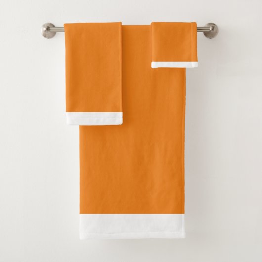 Oranje & Witte Wiskeukenset bijvoegen Bad Handdoek (Insitu)
