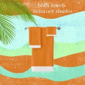 Oranje & Witte Wiskeukenset bijvoegen Bad Handdoek