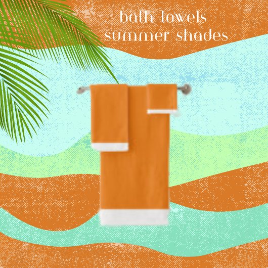 Oranje & Witte Wiskeukenset bijvoegen Bad Handdoek