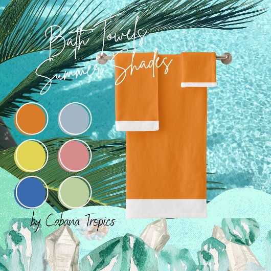 Oranje & Witte Wiskeukenset bijvoegen Bad Handdoek