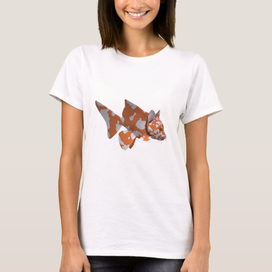 Oranje-witte zeehaai t-shirt (Voorkant)