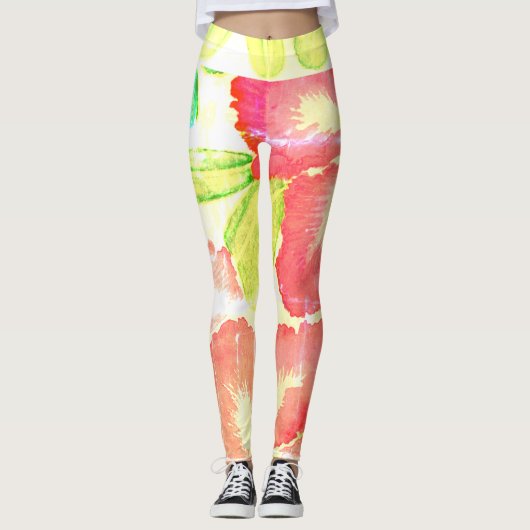 Oranje woestijnRoos Leggings (Voorkant)