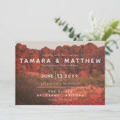 Oranje woestijnrotsen uitnodigingen (Staand voorkant)