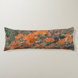 Oranje woestijnvloer in bloem lichaamskussen