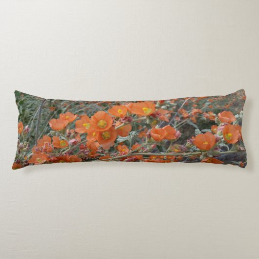 Oranje woestijnvloer in bloem lichaamskussen (Voorkant)