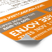 Oranje wol Winkel, Knitting Store, Garn Store Poster (Hoek)