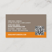 Oranje wol Winkel, Knitting Store, Garn Store Visitekaartje (Achterkant)