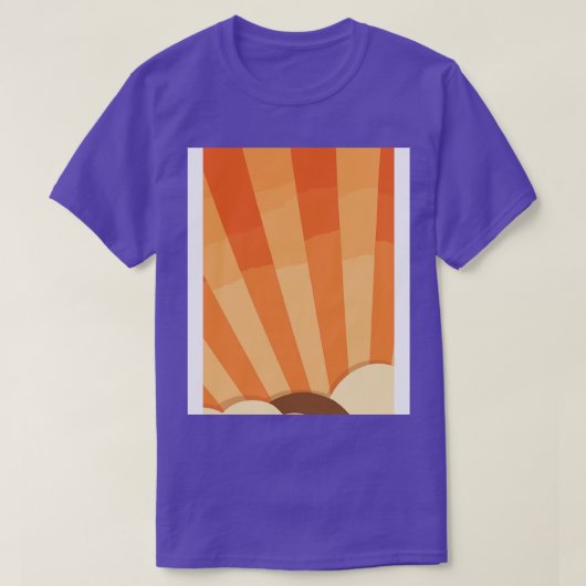 Oranje wolken 1 t-shirt (Design voorkant)