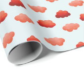 Oranje wolken - Aquarelle Cadeaupapier (Rol Hoek)