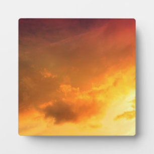 Oranje wolken fotoplaat