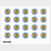 oranje wollij ronde sticker (Vel)
