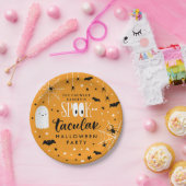 Oranje woordgroep Halloween Papieren Bordje (Feest)