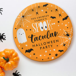 Oranje woordgroep Halloween Papieren Bordje