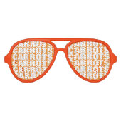 Oranje wortel obsessie partij tinten leuke bril aviator zonnebril (Voorkant)