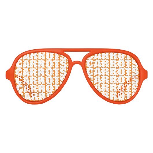 Oranje wortel obsessie partij tinten leuke bril aviator zonnebril (Voorkant)