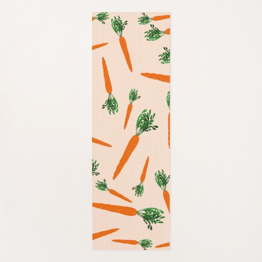 Oranje Wortel Patroon Yogamat (Voorkant)